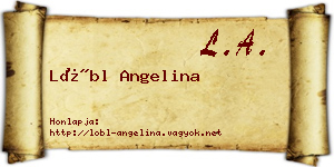 Lőbl Angelina névjegykártya